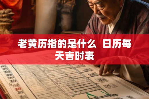 老黄历指的是什么  日历每天吉时表