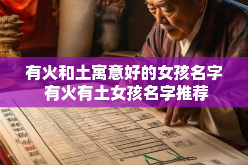 有火和土寓意好的女孩名字 有火有土女孩名字推荐