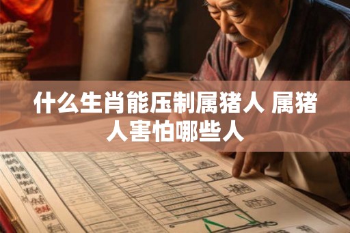 什么生肖能压制属猪人 属猪人害怕哪些人
