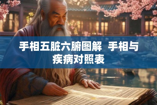 手相五脏六腑图解  手相与疾病对照表