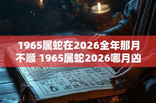 1965属蛇在2026全年那月不顺 1965属蛇2026哪月凶煞降临