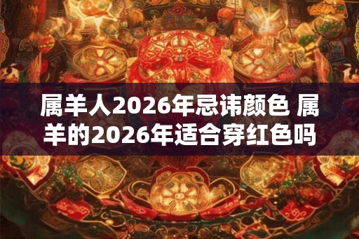 属羊人2026年忌讳颜色 属羊的2026年适合穿红色吗 属羊人2026年忌讳颜色 属羊的2026年适合穿红色吗