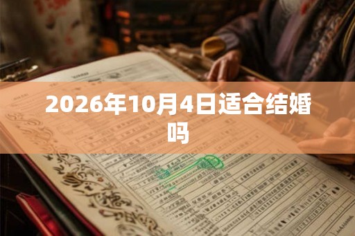 2026年10月4日适合结婚吗 2026年10月4日适合结婚吗