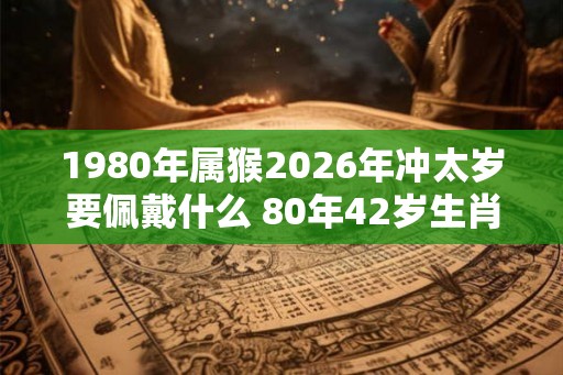 1980年属猴2026年冲太岁要佩戴什么 80年42岁生肖猴犯太岁怎么化解