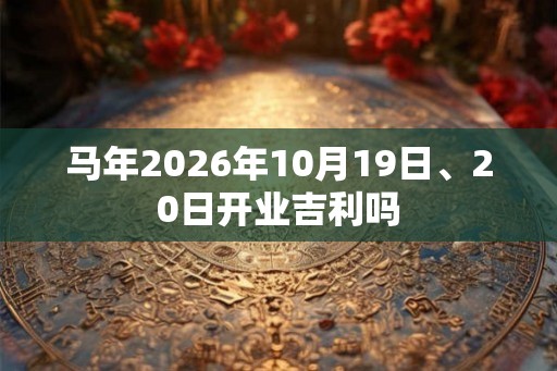 马年2026年10月19日、20日开业吉利吗 马年2026年10月19日、20日开业吉利吗