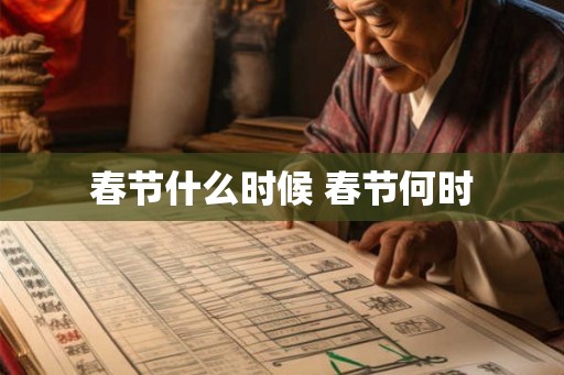 春节什么时候 春节何时