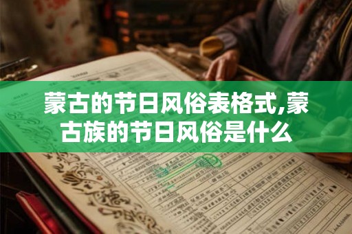 蒙古的节日风俗表格式,蒙古族的节日风俗是什么