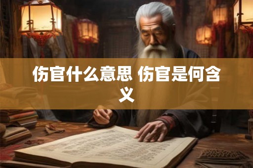 伤官什么意思 伤官是何含义