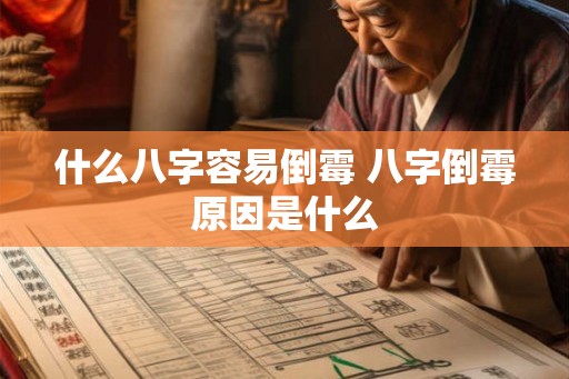 什么八字容易倒霉 八字倒霉原因是什么