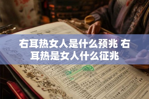 右耳热女人是什么预兆 右耳热是女人什么征兆