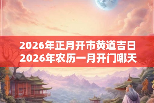 2026年正月开市黄道吉日 2026年农历一月开门哪天好 2026年正月开市黄道吉日 2026年农历一月开门哪天好