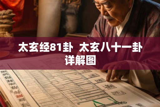 太玄经81卦 太玄八十一卦详解图 太玄经81卦 太玄八十一卦详解图