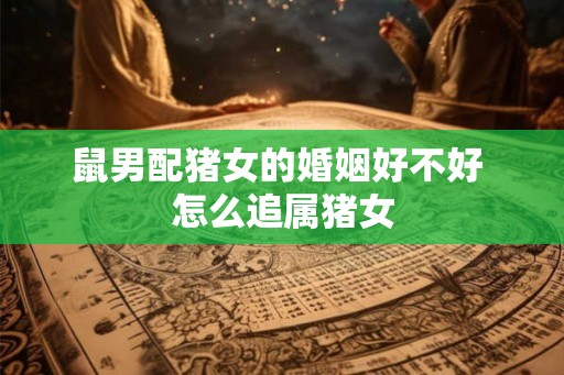 鼠男配猪女的婚姻好不好 怎么追属猪女