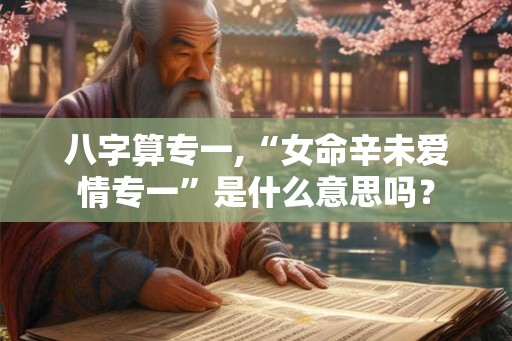 八字算专一,“女命辛未爱情专一”是什么意思吗? 八字算专一,“女命辛未爱情专一”是什么意思吗?