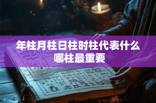 年柱月柱日柱时柱代表什么 哪柱最重要