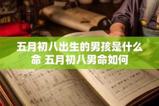 五月初八出生的男孩是什么命 五月初八男命如何