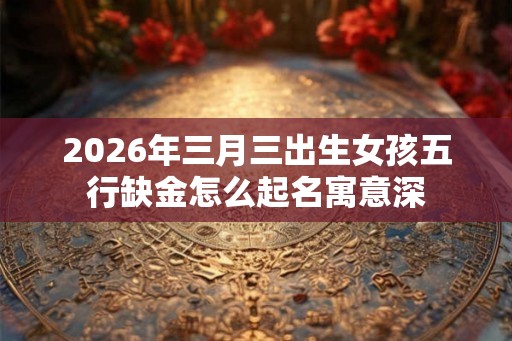2026年三月三出生女孩五行缺金怎么起名寓意深