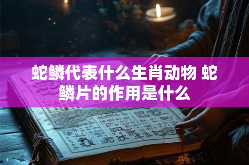 蛇鳞代表什么生肖动物 蛇鳞片的作用是什么