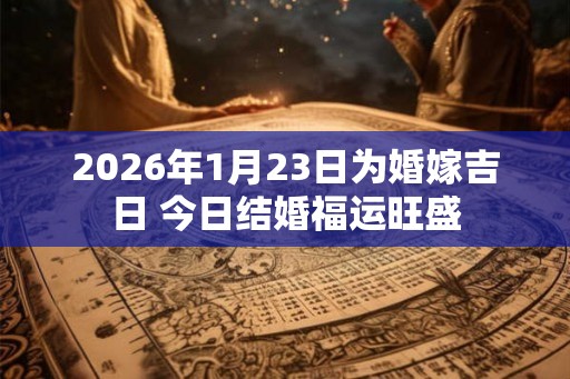 2026年1月23日为婚嫁吉日 今日结婚福运旺盛