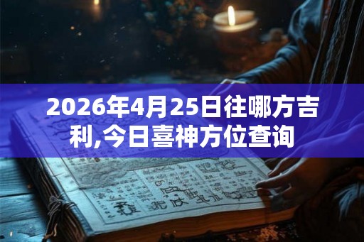 2026年4月25日往哪方吉利,今日喜神方位查询 2026年4月25日往哪方吉利,今日喜神方位查询