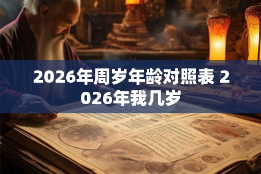 2026年周岁年龄对照表 2026年我几岁