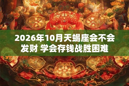 2026年10月天蝎座会不会发财 学会存钱战胜困难 2026年10月天蝎座会不会发财 学会存钱战胜困难