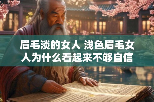 眉毛淡的女人 浅色眉毛女人为什么看起来不够自信 眉毛淡的女人 浅色眉毛女人为什么看起来不够自信