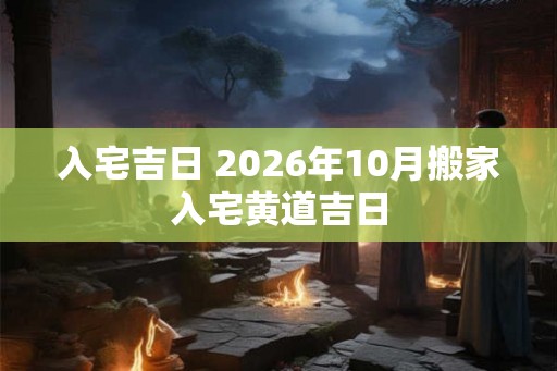 入宅吉日 2026年10月搬家入宅黄道吉日