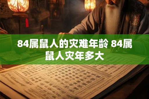 84属鼠人的灾难年龄 84属鼠人灾年多大 84属鼠人的灾难年龄 84属鼠人灾年多大