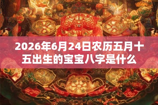 2026年6月24日农历五月十五出生的宝宝八字是什么