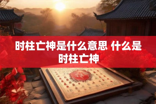 时柱亡神是什么意思 什么是时柱亡神