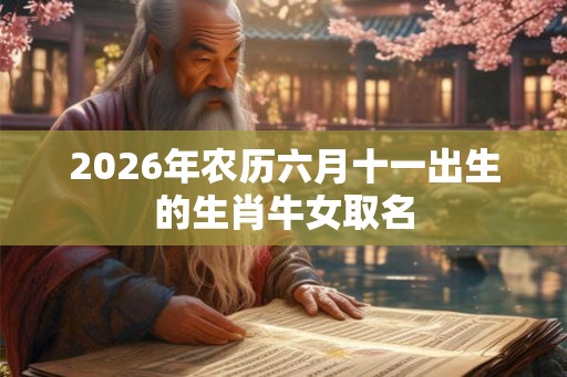 2026年农历六月十一出生的生肖牛女取名