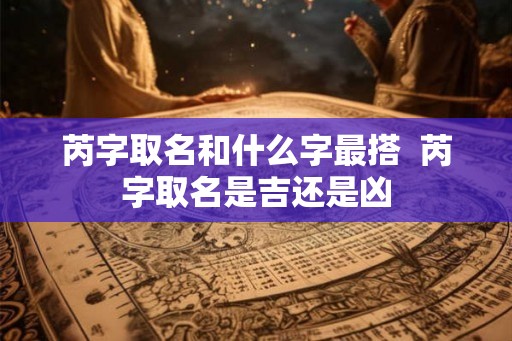 芮字取名和什么字最搭  芮字取名是吉还是凶