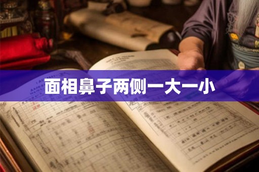 面相鼻子两侧一大一小