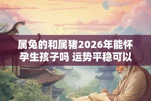 属兔的和属猪2026年能怀孕生孩子吗 运势平稳可以考虑 属兔的和属猪2026年能怀孕生孩子吗 运势平稳可以考虑