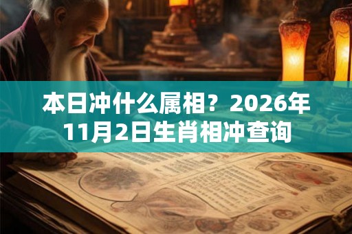 本日冲什么属相？2026年11月2日生肖相冲查询