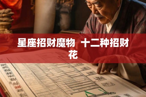 星座招财魔物  十二种招财花