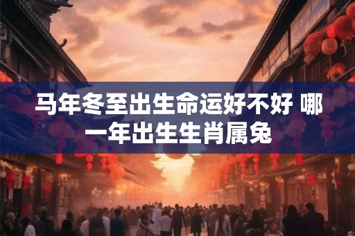 马年冬至出生命运好不好 哪一年出生生肖属兔