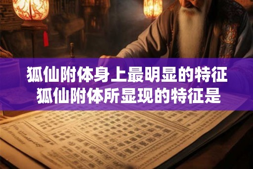 狐仙附体身上最明显的特征 狐仙附体所显现的特征是什么
