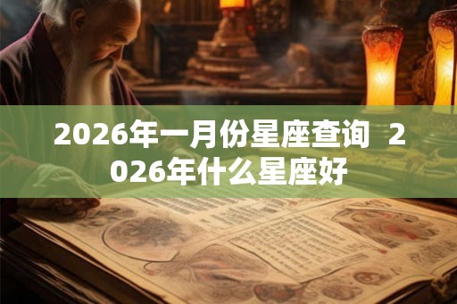 2026年一月份星座查询  2026年什么星座好