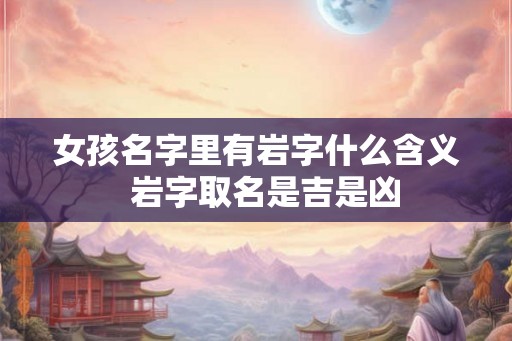 女孩名字里有岩字什么含义  岩字取名是吉是凶