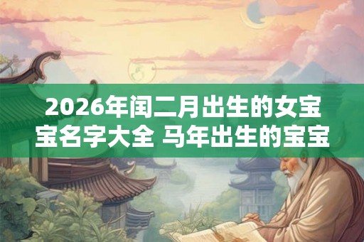 2026年闰二月出生的女宝宝名字大全 马年出生的宝宝取名宝典