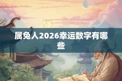 属兔人2026幸运数字有哪些
