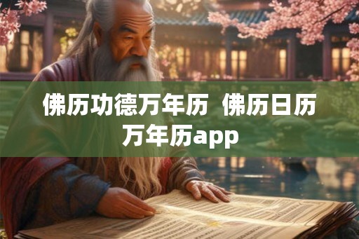 佛历功德万年历  佛历日历万年历app