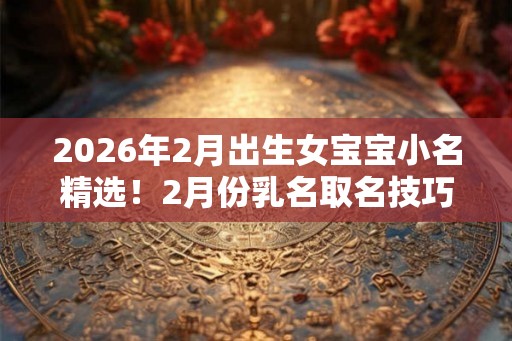 2026年2月出生女宝宝小名精选！2月份乳名取名技巧