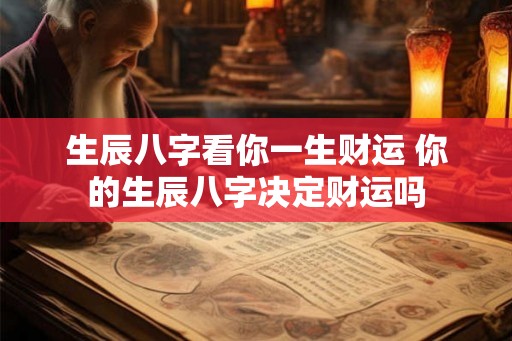 生辰八字看你一生财运 你的生辰八字决定财运吗