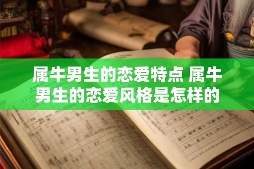 属牛男生的恋爱特点 属牛男生的恋爱风格是怎样的