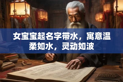 女宝宝起名字带水，寓意温柔如水，灵动如波