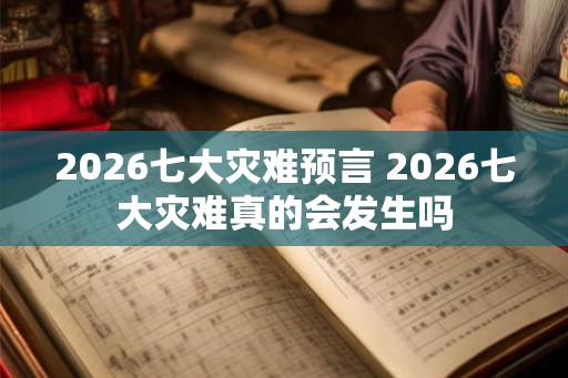 2026七大灾难预言 2026七大灾难真的会发生吗