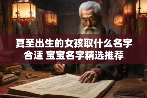 夏至出生的女孩取什么名字合适 宝宝名字精选推荐